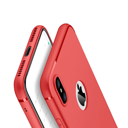 Ultra-thin Silicone Gel Soft Case V01 for Apple iPhone Xs Red