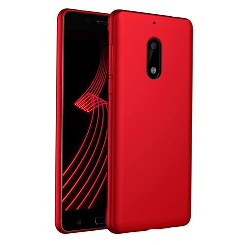 Ultra-thin Silicone Gel Soft Cover for Nokia 6 Red