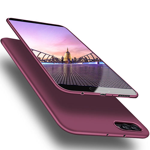 Ultra-thin Silicone Gel Soft Cover S07 for Huawei Honor V10 Purple