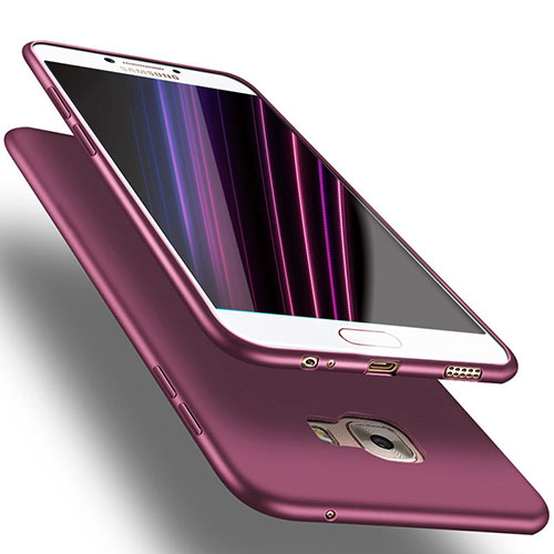 Ultra-thin Silicone TPU Soft Case S03 for Samsung Galaxy C7 Pro C7010 Purple