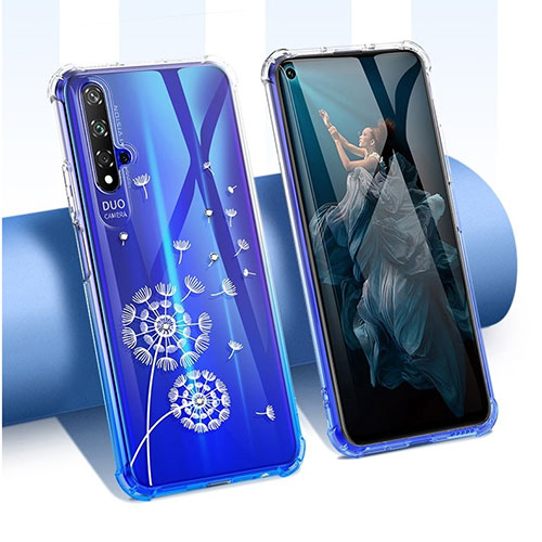 Ultra-thin Transparent Flowers Soft Case Cover for Huawei Nova 5T Mixed