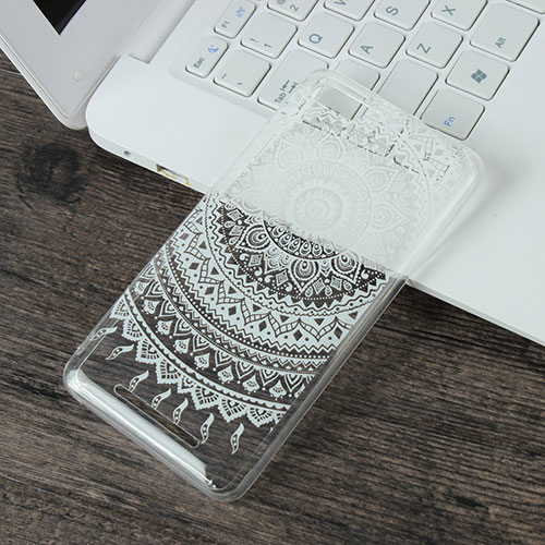 Ultra-thin Transparent Flowers Soft Case Cover for Wiko Lenny 3 White