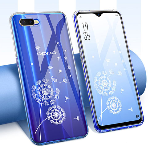 Ultra-thin Transparent Flowers Soft Case Cover T01 for Oppo R17 Neo Clear