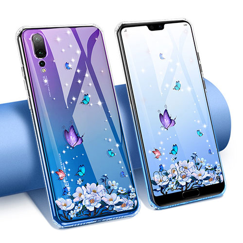 Ultra-thin Transparent Flowers Soft Case Cover T02 for Huawei P20 Pro Mixed