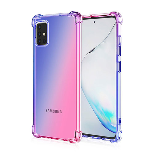 Ultra-thin Transparent Gel Gradient Soft Case Cover for Samsung Galaxy A51 4G Blue
