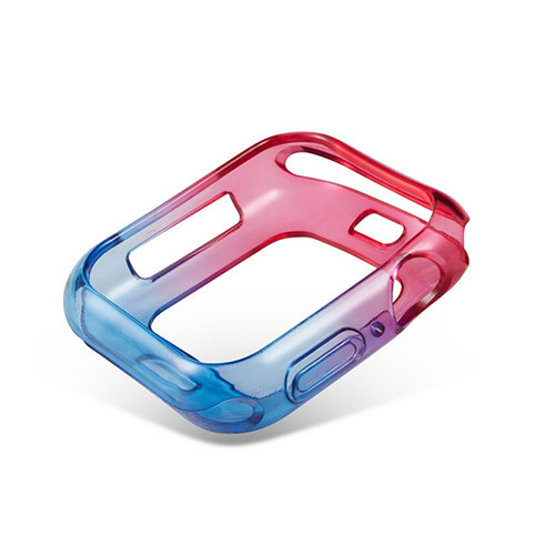 Ultra-thin Transparent Gel Gradient Soft Case Cover G01 for Apple iWatch 5 44mm Sky Blue