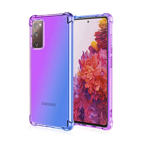 Ultra-thin Transparent Gel Gradient Soft Case Cover G01 for Samsung Galaxy S20 FE 5G Purple