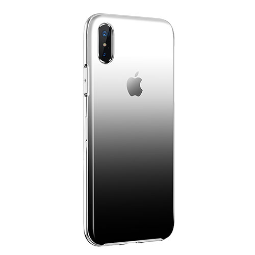 Ultra-thin Transparent Gel Gradient Soft Case for Apple iPhone Xs Max Black