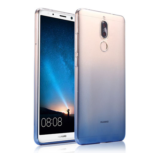 Ultra-thin Transparent Gel Gradient Soft Case for Huawei G10 Blue
