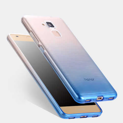 Ultra-thin Transparent Gel Gradient Soft Case for Huawei Honor 7 Lite Blue