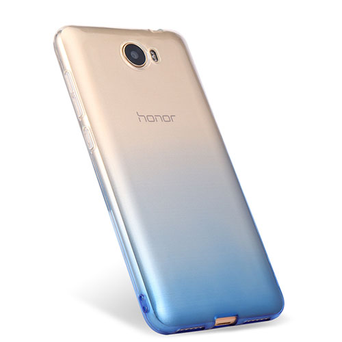 Ultra-thin Transparent Gel Gradient Soft Case for Huawei Honor Play 5 Blue