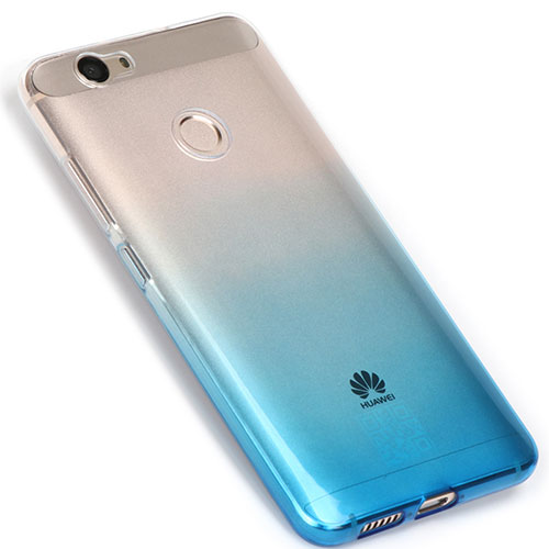 Ultra-thin Transparent Gel Gradient Soft Case for Huawei Nova Blue