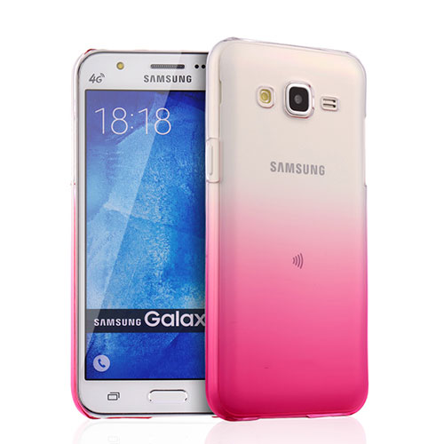 Ultra-thin Transparent Gel Gradient Soft Case for Samsung Galaxy J5 SM-J500F Pink