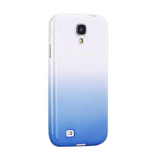 Ultra-thin Transparent Gel Gradient Soft Case for Samsung Galaxy S4 i9500 i9505 Blue