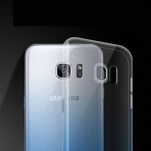 Ultra-thin Transparent Gel Gradient Soft Case for Samsung Galaxy S7 Edge G935F Blue