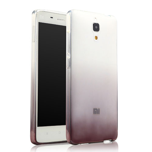 Ultra-thin Transparent Gel Gradient Soft Case for Xiaomi Mi 4 Gray