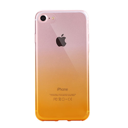 Ultra-thin Transparent Gel Gradient Soft Case G01 for Apple iPhone SE (2020) Yellow