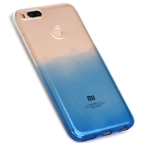 Ultra-thin Transparent Gel Gradient Soft Case G01 for Xiaomi Mi 5X Blue