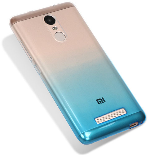 Ultra-thin Transparent Gel Gradient Soft Case G01 for Xiaomi Redmi Note 3 Pro Blue
