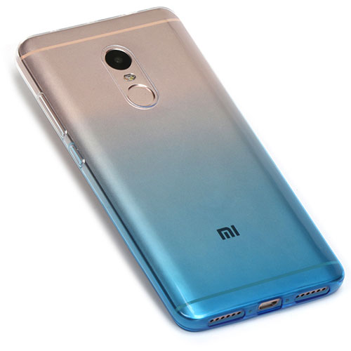 Ultra-thin Transparent Gel Gradient Soft Case G01 for Xiaomi Redmi Note 4X High Edition Blue