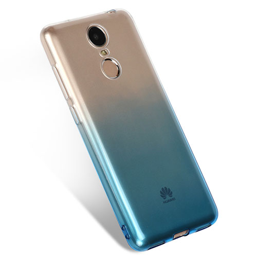Ultra-thin Transparent Gel Gradient Soft Case Q01 for Huawei Enjoy 6 Blue