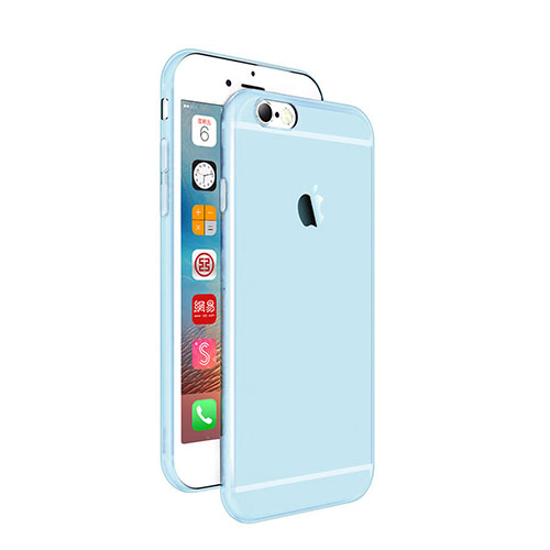 Ultra-thin Transparent Gel Soft Case for Apple iPhone 6S Blue