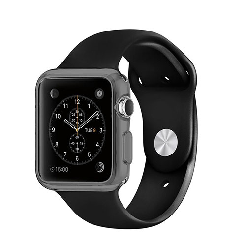 Ultra-thin Transparent Gel Soft Case for Apple iWatch 2 42mm Gray