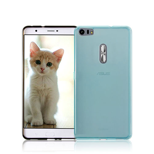 Ultra-thin Transparent Gel Soft Case for Asus Zenfone 3 Ultra ZU680KL Blue
