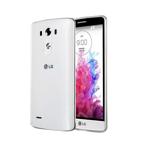 Ultra-thin Transparent Gel Soft Case for LG G3 White