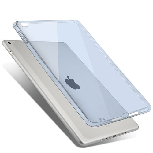 Ultra-thin Transparent Gel Soft Cover for Apple iPad Air 2 Sky Blue