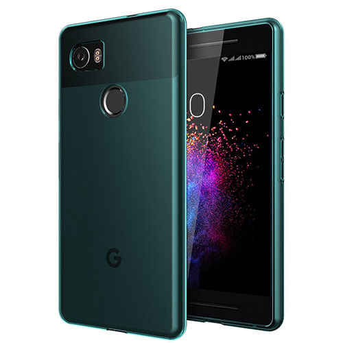 Ultra-thin Transparent Gel Soft Cover for Google Pixel 2 XL Green