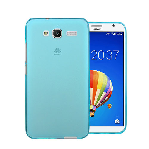Ultra-thin Transparent Gel Soft Cover for Huawei Ascend GX1 Blue
