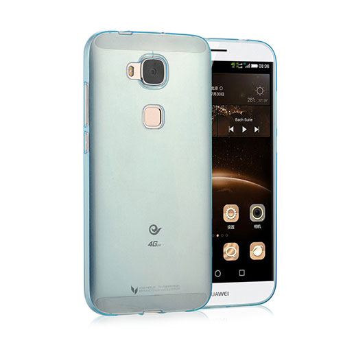 Ultra-thin Transparent Gel Soft Cover for Huawei G7 Plus Blue