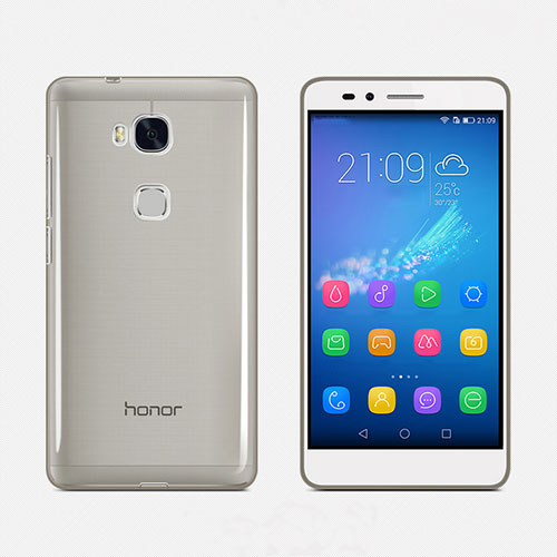 Ultra-thin Transparent Gel Soft Cover for Huawei Honor 5X Gray