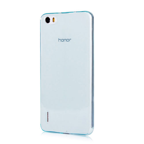 Ultra-thin Transparent Gel Soft Cover for Huawei Honor 6 Blue