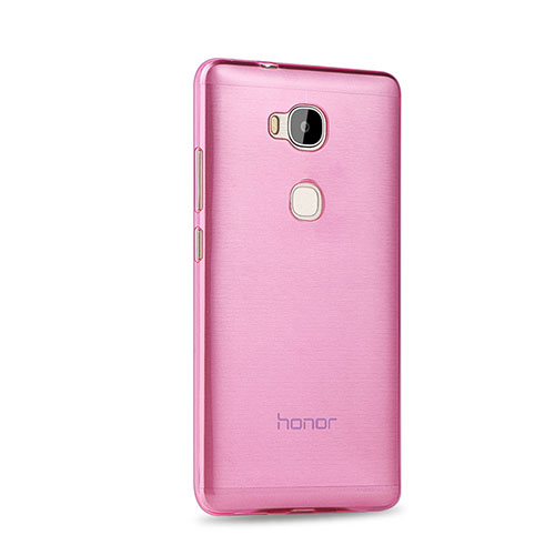Ultra-thin Transparent Gel Soft Cover for Huawei Honor X5 Pink
