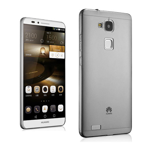 Ultra-thin Transparent Gel Soft Cover for Huawei Mate 7 Gray