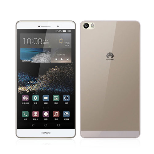 Ultra-thin Transparent Gel Soft Cover for Huawei P8 Max Gray