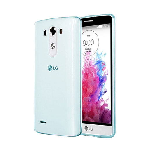 Ultra-thin Transparent Gel Soft Cover for LG G3 Blue