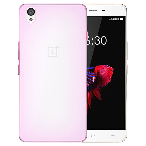 Ultra-thin Transparent Gel Soft Cover for OnePlus X Pink