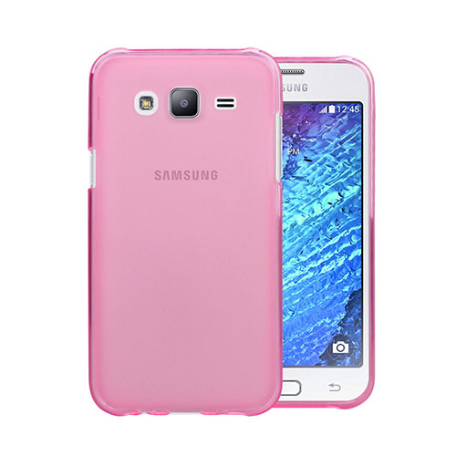 Ultra-thin Transparent Gel Soft Cover for Samsung Galaxy J5 SM-J500F Pink