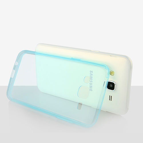 Ultra-thin Transparent Gel Soft Cover for Samsung Galaxy J7 SM-J700F J700H Blue