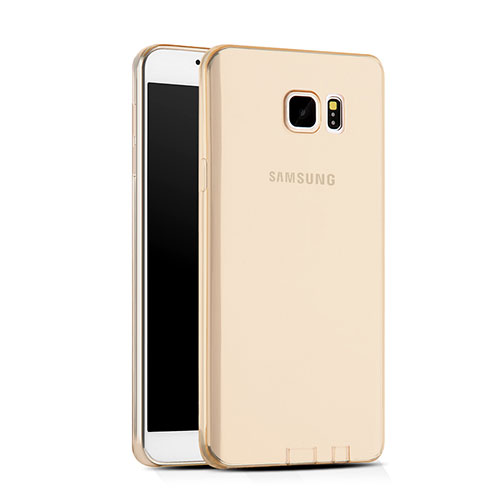Ultra-thin Transparent Gel Soft Cover for Samsung Galaxy Note 5 N9200 N920 N920F Gold