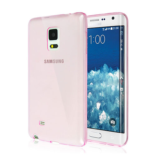 Ultra-thin Transparent Gel Soft Cover for Samsung Galaxy Note Edge SM-N915F Pink