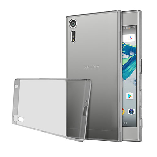 Ultra-thin Transparent Gel Soft Cover for Sony Xperia XZ Gray