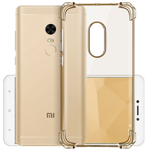 Ultra-thin Transparent Gel Soft Cover for Xiaomi Redmi Note 4X Gold