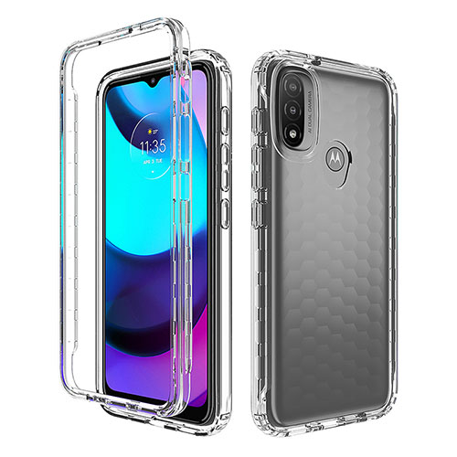 Ultra-thin Transparent Gel Soft Matte Finish Front and Back Case 360 Degrees Cover for Motorola Moto E40 Clear