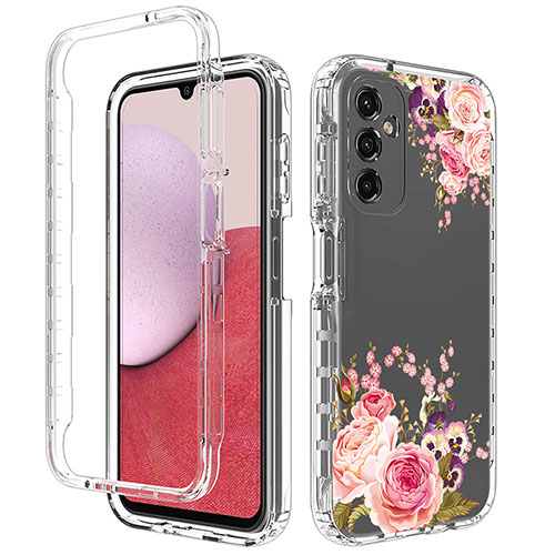 Ultra-thin Transparent Gel Soft Matte Finish Front and Back Case 360 Degrees Cover for Samsung Galaxy A14 5G Rose Gold