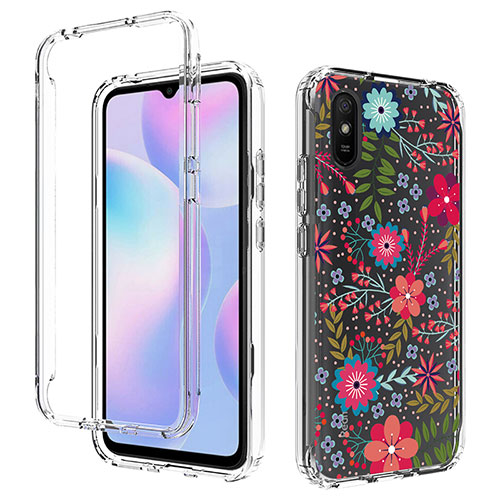 Ultra-thin Transparent Gel Soft Matte Finish Front and Back Case 360 Degrees Cover for Xiaomi Redmi 9i Red