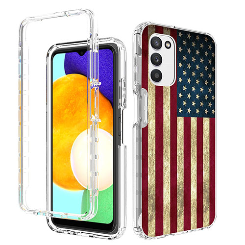 Ultra-thin Transparent Gel Soft Matte Finish Front and Back Case 360 Degrees Cover JX3 for Samsung Galaxy M02s Mixed